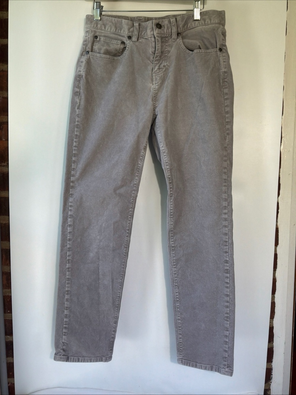 Brooks Brothers Corduroy Pants Men's Size 32x30 Gray 5-Pocket